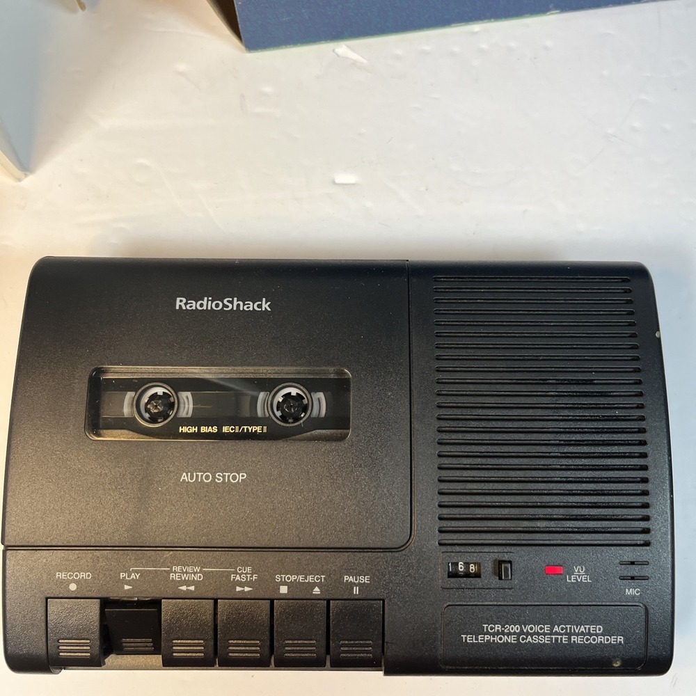 Vtg.‎ Radio Shack TCR-200 Voice Activated Telephone Cassette Recorder With Box